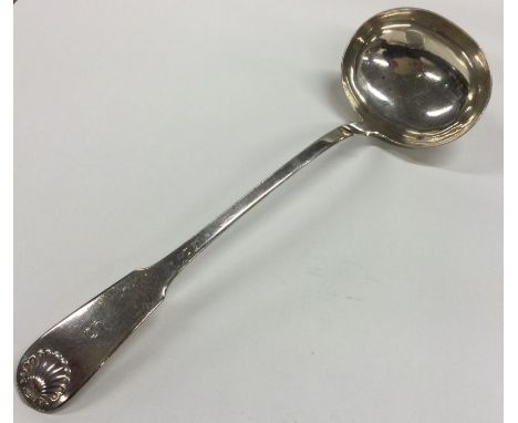 A heavy silver fiddle pattern soup ladle. By AW. Approx. 211 grams. Est. £80 - £120.