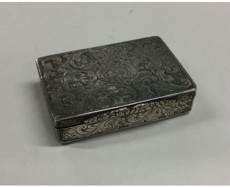 An attractive crested silver snuff box with gilt interior. Birmingham 1840. By N&amp;B. Approx. 91 grams. Est. £250 - £300.