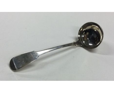A Scottish Provincial fiddle pattern silver ladle maker's mark 'TD'. Approx. 30 grams. Est. £30 - £50.