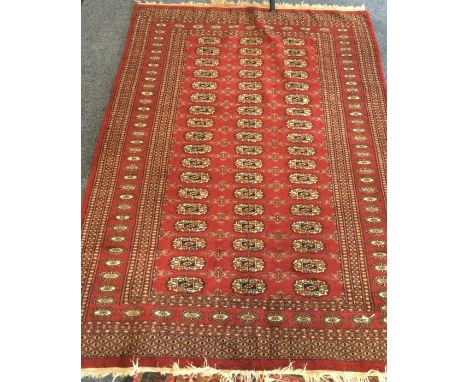 An old tapestry rug. Est. £30 - £50.