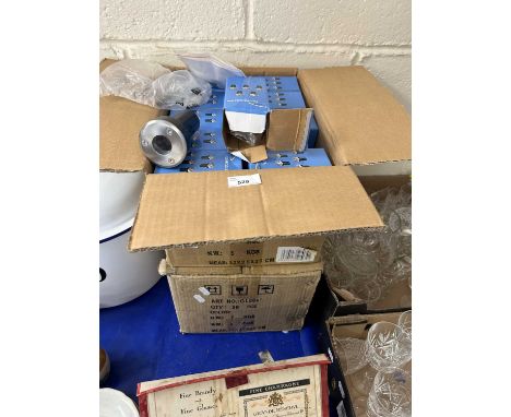 Two boxes of decking/garden light holders