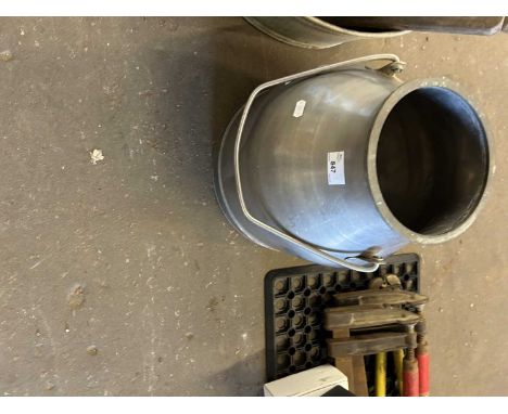 Vintage metal milk churn