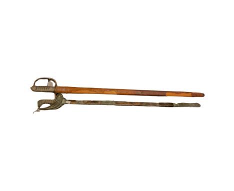 A Victorian Royal Navy sword by Guy and Eames late Selby Portsmouth, regulation brass hilt with lion's head pommel, fish skin