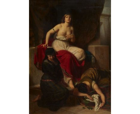 Hermann August Moritz Kiepert, Tod der KleopatraÖl auf Leinwand. 126 x 90 cm.Signiert unten links: Kiepert.Kiepert studierte 