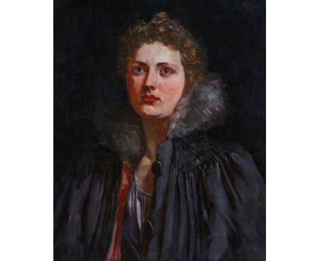 Wilhelm Trübner, Portrait einer DameÖl auf Leinwand (doubliert). 67 x 56 cm.Signiert oben rechts: W. Trübner.ProvenienzDeutsc