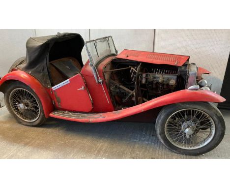 1933 MG J2 sports car, Registration Number TG6582, chassis Number J24365. A true 'barn find' example of this increasingly rar