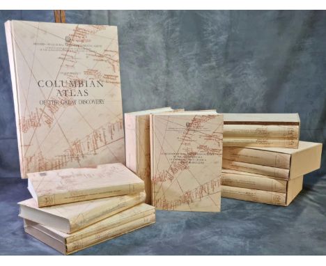 Vintage books: Italian Encyclopedia Institute volumes published in 1991 (English editions).  Twelve volumes: 'Columbian Atlas