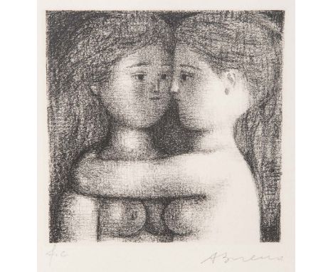 Antonio Bueno (Italian 1918-1984) THE EMBRACE signed lithograph sheet size: 26 by 21,5cm 