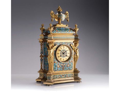 A FRENCH ORMOLU AND CHAMPLEVÉ MANTEL CLOCK, 19TH CENTURY BUYERS ARE ADVISED THAT A SERVICE IS RECOMMENDED FOR ALL CLOCKS PURC