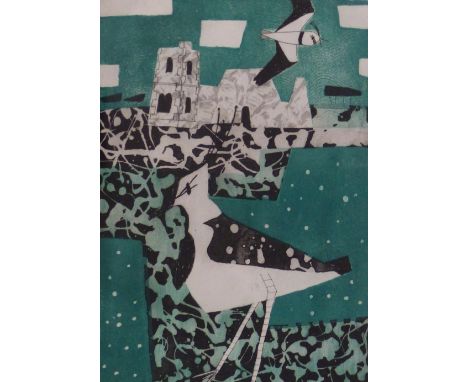 Julian Trevelyan (1910-1988) (ARR), Wessex - lapwings and landscape, signed, titled and numbered 60/75 in pencil, etching and