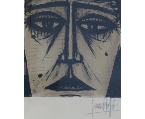 Bernard Buffet (1928-1999) French (ARR), Visage, signed and numbered 101/108 in pencil, lithograph, 43.5 x 43cm (pl.)