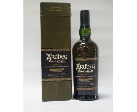 ARDBEG UIGEADAIL
One of the earlier bottlings of the Ardbeg Uigeadail Single Malt Scotch Whisky.  70cl.  54.2% abv.  In origi