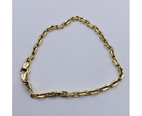 Yellow metal chain bracelet, stamped 585, tests as 14ct Gold, weight 8.5g&nbsp;