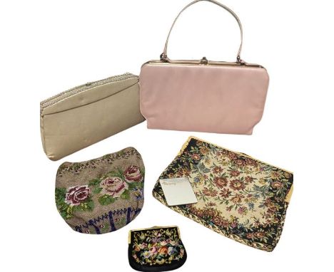 a selection of quality vintage accessories including a 40s/50s colour block hat in corded velvet, a 1950s navy blue half hat,
