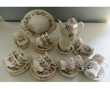 Royal Albert Brigadoon pattern 6 place settings tea service and a Royal Adderley 6 place settings coffee service good conditi
