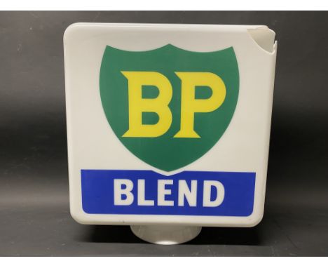 A rarely seen BP Blend glass petrol pump globe, some damage to two corners, otherwise very good.