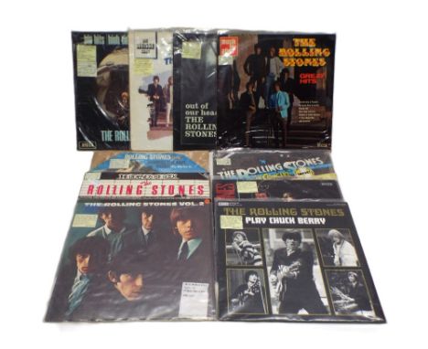 Thirty seven Rolling Stones LP's all German pressings, High Tide and Green Grass, Through The Past Darkly, Rolling Stones vol