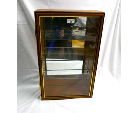 Treasure Showcases glazed display cabinet with mirrored back and 3 glass shelves, 54 cm x 34 cm x 14 cm