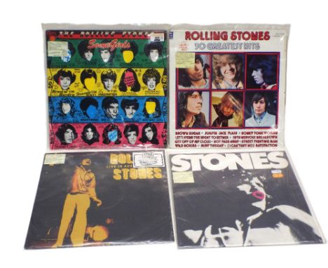 Seven Rolling Stones LP's Australia press, Some Girls, Stones, Live in Australia, Let it Bleed, Their Satanic Majesties, Thro