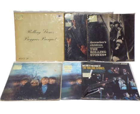 Twelve Rolling Stones LP's USA press, Beggars Banquet, Between The Buttons, The Rolling Stones Now, Through The Past Darkly e