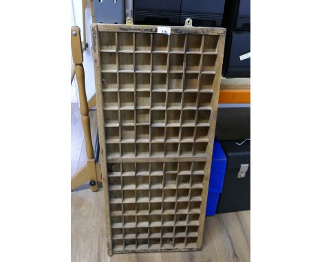 Wooden printing letter press tray/drawer, +/- 36 cm x 82 cm