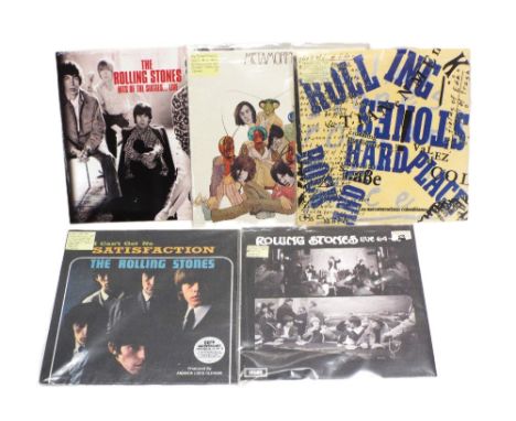 Five Rolling Stones LP's all sealed, Rolling Stones Live 64 to 65, The Fields of Eden, I Can't Get No Satisfaction, Metamorph