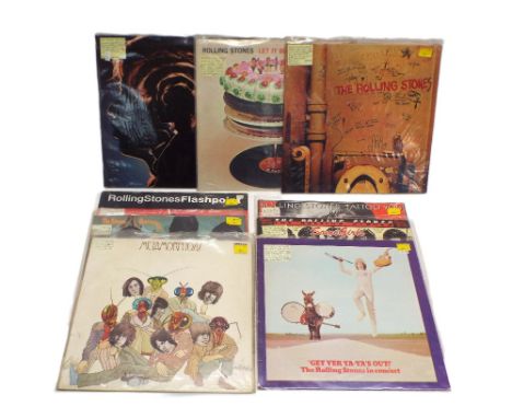 Eighteen Rolling Stones LP's, Beggars Banquet, Let It Bleed, Flash Point, No Stone Unturned, Metamorphosis etc