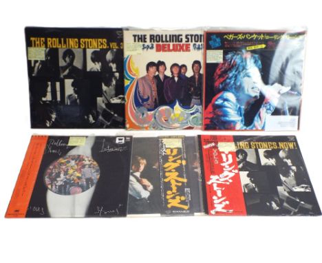 Eleven Rolling Stones LP's, The Japanese Press, Through The Past Darkly, Aftermath, Flowers, Deluxe, Precious Stones etc