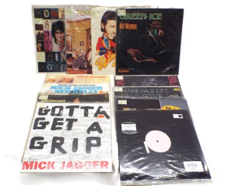 Collection of Rolling Stones related LP's, Keith Richards, Bill Wyman, Chris Jagger, Ron Wood etc and three Charlie Watts Jim