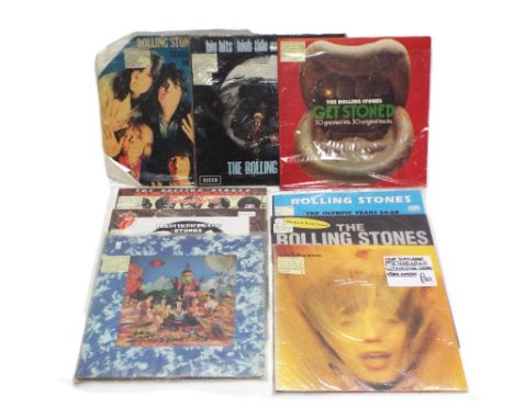 Seventeen Rolling Stones records and one related, Through The Past Darkly, High Tide and Green Grass, Goats Head, Their Satan