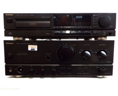 Technics stereo integrated amplifier, SU-VX 700 and Technics compact disc player, SL-PG500A 