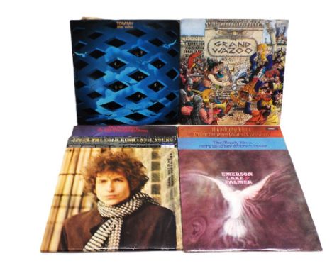 Thirteen iconic mostly 60's and early 70's LP's, The Who, Rolling Stones Sticky Fingers, Rolling Stones Through The Past Dark