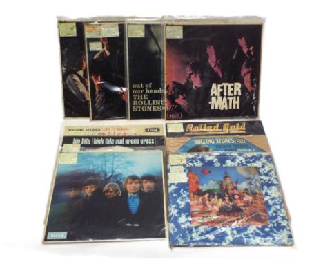 Ten Rolling Stones LP's, Rolling Stones, Rolling Stones No 2, Aftermath, Out of Our Heads,  Between The Buttons, High Tide an