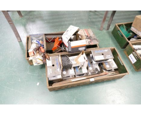 Quantity of chainsaw spares and tools etc