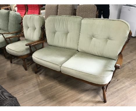 VINTAGE ERCOL SETTEE & 1 CHAIR