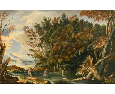 Follower of Salvator Rosa (late 18th Century) Mercury and the dishonest woodsman (After the painting in the National Gallery,