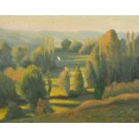 A. Seyrac, French School, a Southern summer landscape, oil on panel, signed, 19.75" x 25.5" (50 x