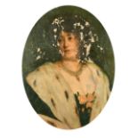 19th Century French School, a portrait of an elegant lady, oil on canvas, 28.75" x 23" (73 x 58cm)
