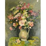 Circle of Marcel Dyf, a still life of mixed flowers, oil on canvas, 24" x 18" (61 x 46cm),