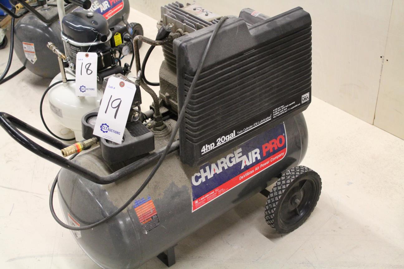 DeVILBISS IR4E20AD Compressor 20 Gallon, 2 Cylinder 4hp/120/240v, wired