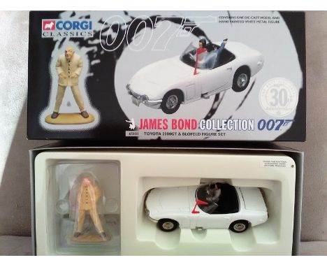 Corgi James Bond Toyota 2000GT and Blofeld figure 30th ann scale model die cast car in original display box and packaging . G