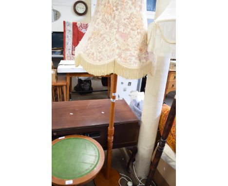 STANDARD LAMP WITH FLORAL SHADE