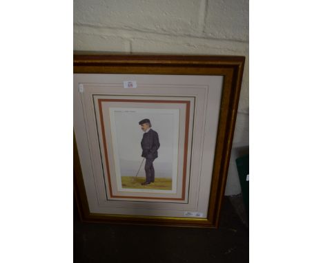 SPY PRINT, "THE RT HON DAVID LLOYD GEORGE", FRAMED AND GLAZED, 71CM HIGH