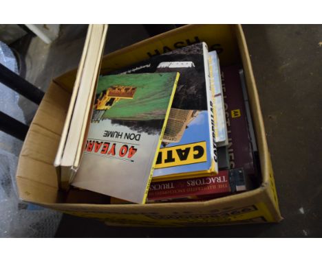 ONE BOX MIXED BOOKS TO INCLUDE TRACTOR AND PLANT MACHINERY INTEREST