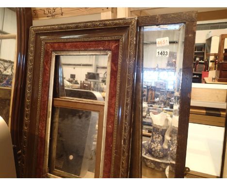 Two vintage framed mirrors and vintage wood guilt frame. Not available for in-house P&amp;P, contact Paul O'Hea at Mailboxes 