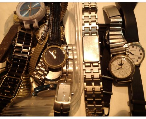 Selection of mainly gents fashion and dress watches. P&P Group 1 (£14+VAT for the first lot and £1+VAT for subsequent lots) 