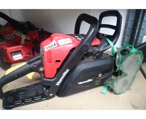Homelite petrol chainsaw. Not available for in-house P&amp;P, contact Paul O'Hea at Mailboxes on 01925 659133 