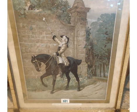 Where There's a Will There's a Way, colour lithograph set into an Arts and Crafts frame, 47 x 36 cm. Not available for in-hou