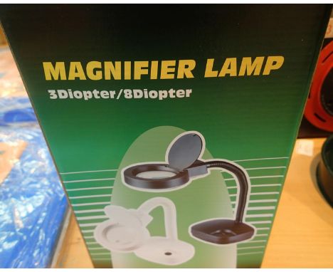 Old new stock boxed magnifying lamp. P&amp;P Group 1 (£14+VAT for the first lot and £1+VAT for subsequent lots) 