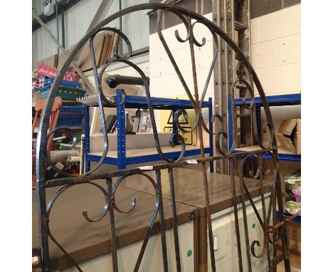Large wrought iron gate, 196 x 92 cm. Not available for in-house P&amp;P, contact Paul O'Hea at Mailboxes on 01925 659133 